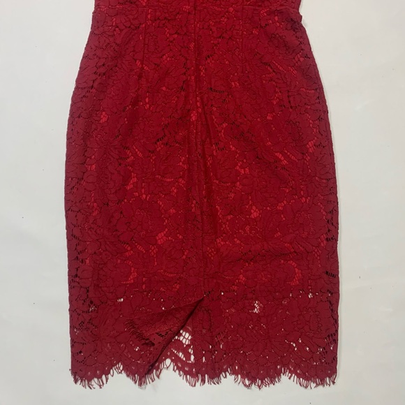 MIUSOL Red Floral Lace Cap Sleeve Cocktail Midi Dress NWT - Size S - Picture 8 of 15